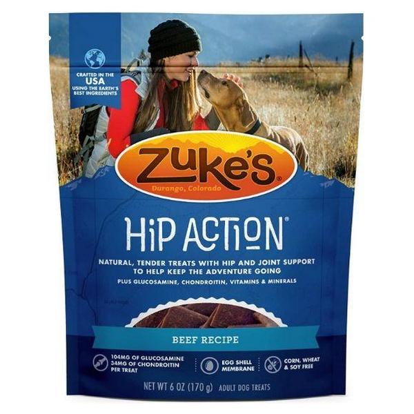 Zukes Hip Action Hip & Joint Supplement Dog Treat - Roasted Beef Recipe - 6 oz - Giftscircle