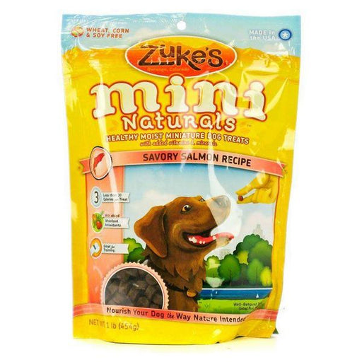 Zukes Mini Naturals Dog Treat - Savory Salmon Recipe - 1 lb - Giftscircle