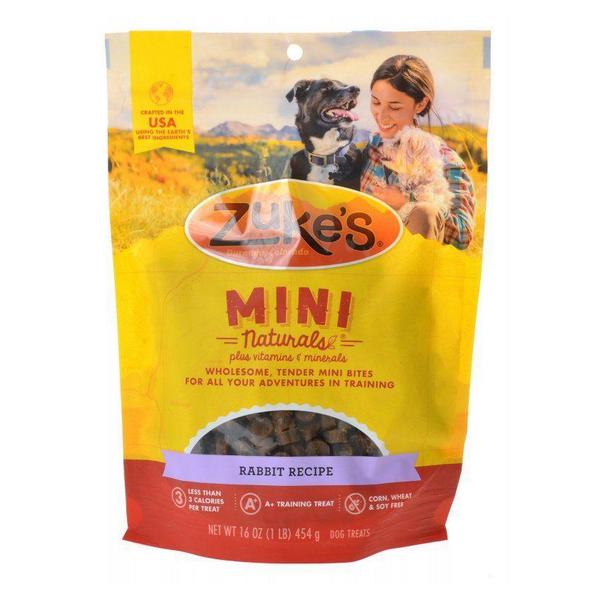 Zukes Mini Naturals Dog Treat - Wild Rabbit Recipe - 1 lb - Giftscircle