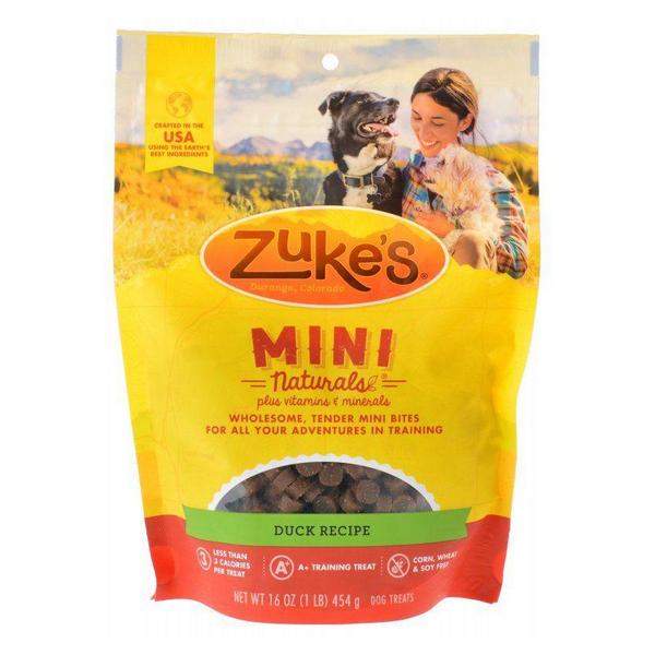 Zuke's Mini Naturals Moist Dog Treats - Delicious Duck Recipe - 1 lb - Giftscircle