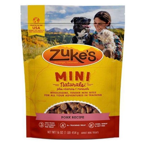 Zuke's Mini Naturals Moist Dog Treats - Roasted Pork Recipe - 1 lb - Giftscircle