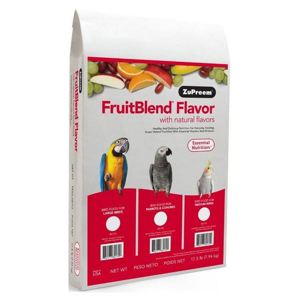 ZuPreem FruitBlend Flavor Bird Food for Medium Birds - 17.5 lbs - Giftscircle