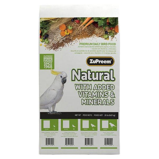 ZuPreem Natural Blend Bird Food - Cockatiel - Medium (20 lbs) - Giftscircle